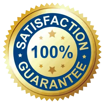 An image showing a Satisfaction Guaranteed badge